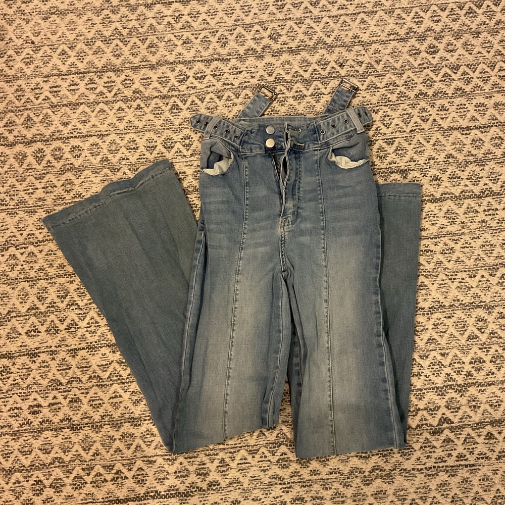 Jealous Tomato Light Blue Denim Flare & Wide Leg
